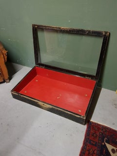 Early 20th Century Dutch Black Painted Pine Table Display