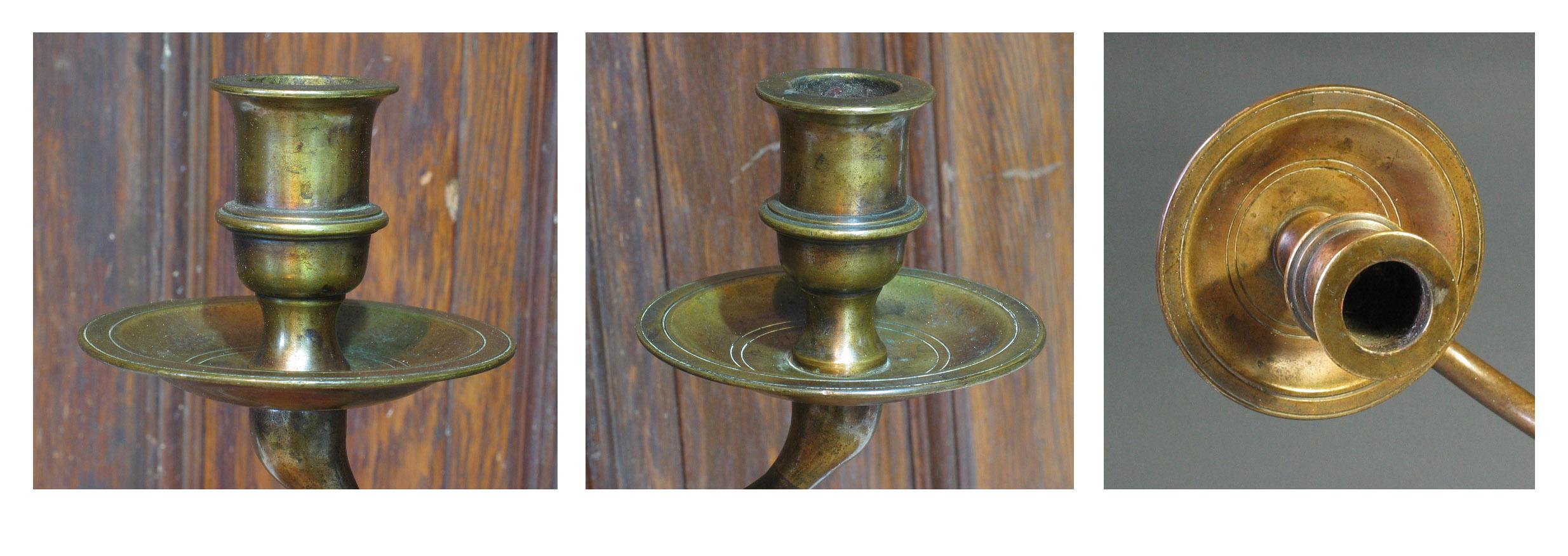 Early 20th Century Dutch Cast Patinated Bronze Twin Branch Wall Sconce For Sale 1
