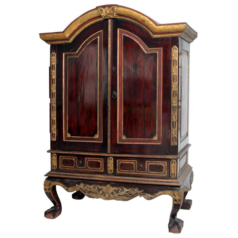 Javanese Early 20th Century Dutch Colonial Cabinet For Sale