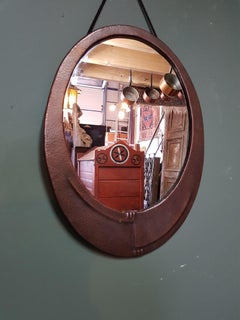 Early 20th Century Dutch Copper Amsterdam School Mirror