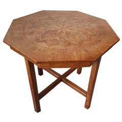 Early 20th Century Dutch Eight Corner Centre Table with Intarsia