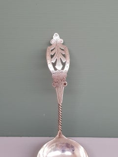 Early 20th Century Dutch Silver Cream Spoon, Dated 1922