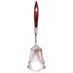 Antique Early 20th Century Dutch Sugar Spoon with Agate Handle