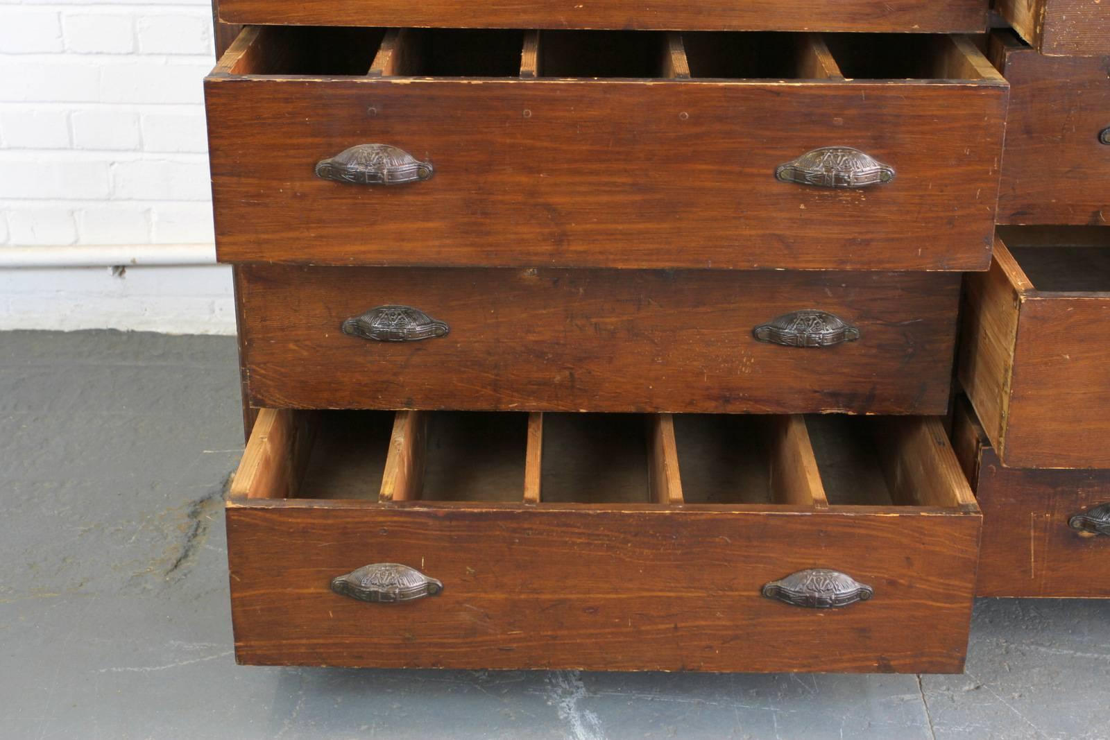 Industrial Early 20th Century Dutch Tailors Drawers, circa 1900