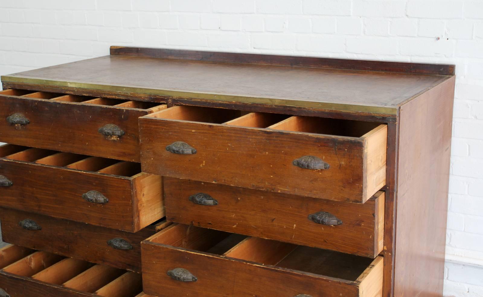 Early 20th Century Dutch Tailors Drawers, circa 1900 In Fair Condition In Gloucester, GB