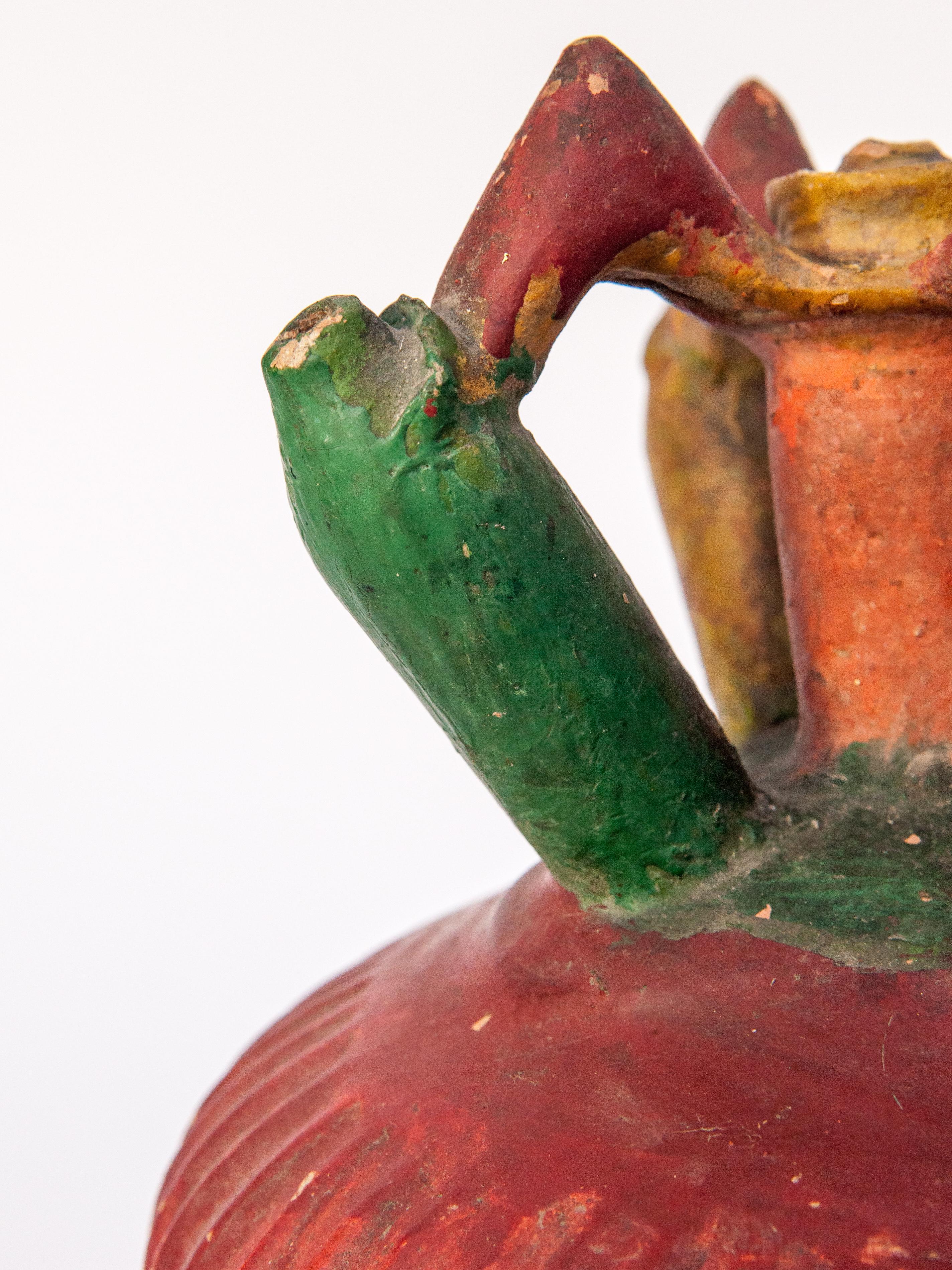 Kendi Earthenware Ritual Vessel with Original Color, Sumatra. Early 20th Century 6