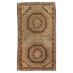 Alfombra Khotan del Turquestán Oriental de principios del siglo XX