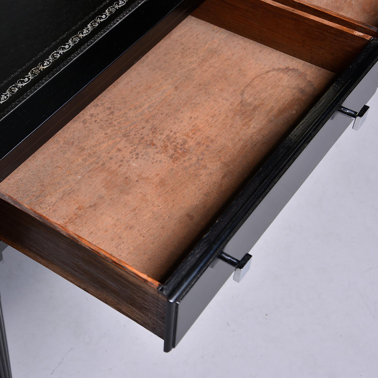 Early 20th Century Ebonized Mahogany Desk 9