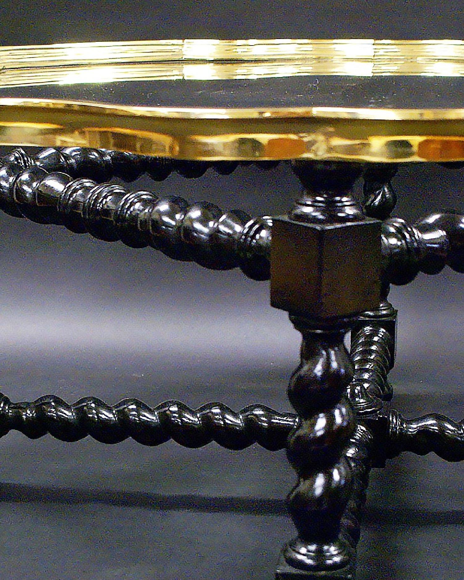 Early 20th Century Ebonized Glass Coffee Table In Good Condition In London, GB