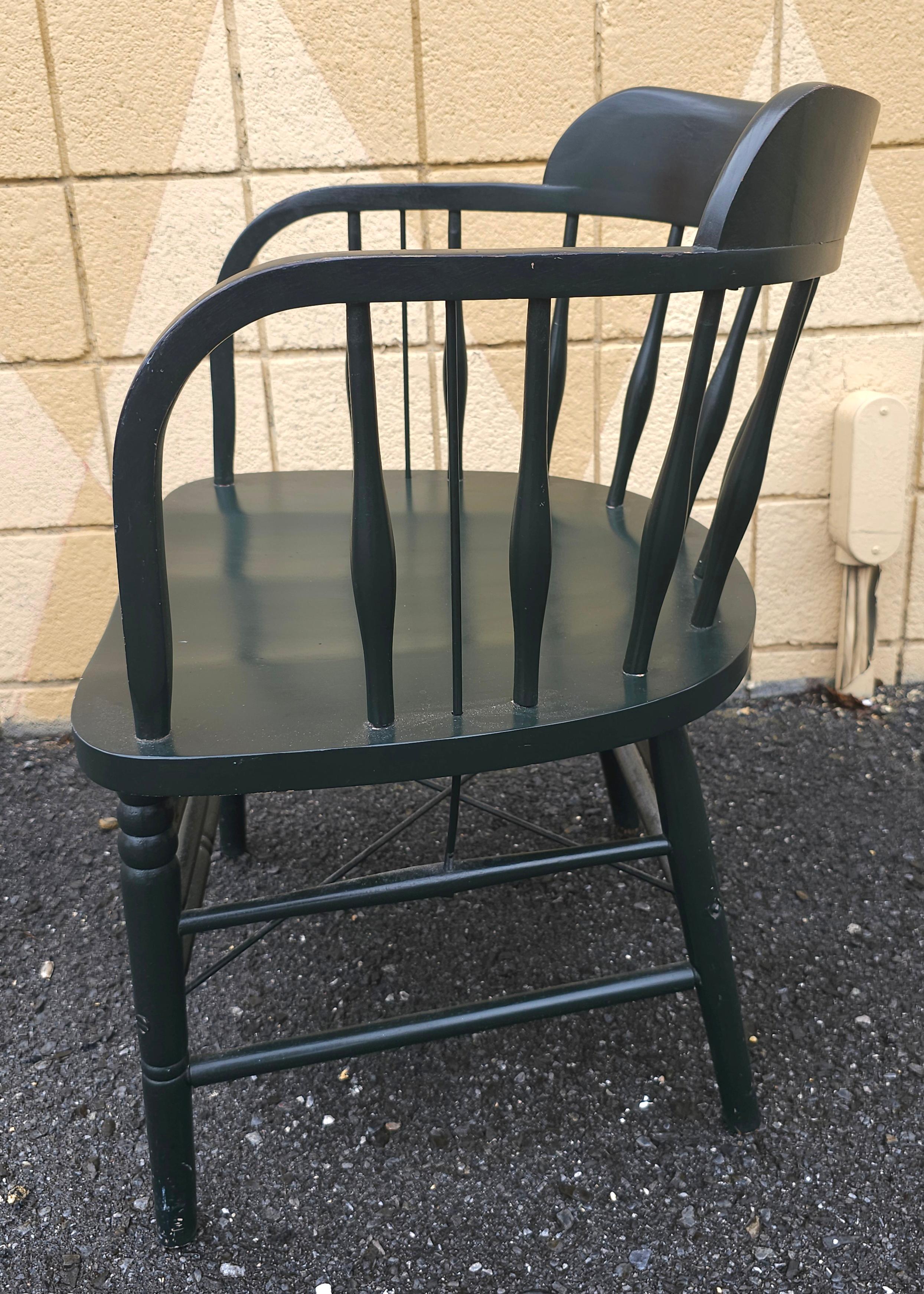 Silla de capitán de roble ebonizado de principios del siglo XX en Bueno estado para la venta en Germantown, MD