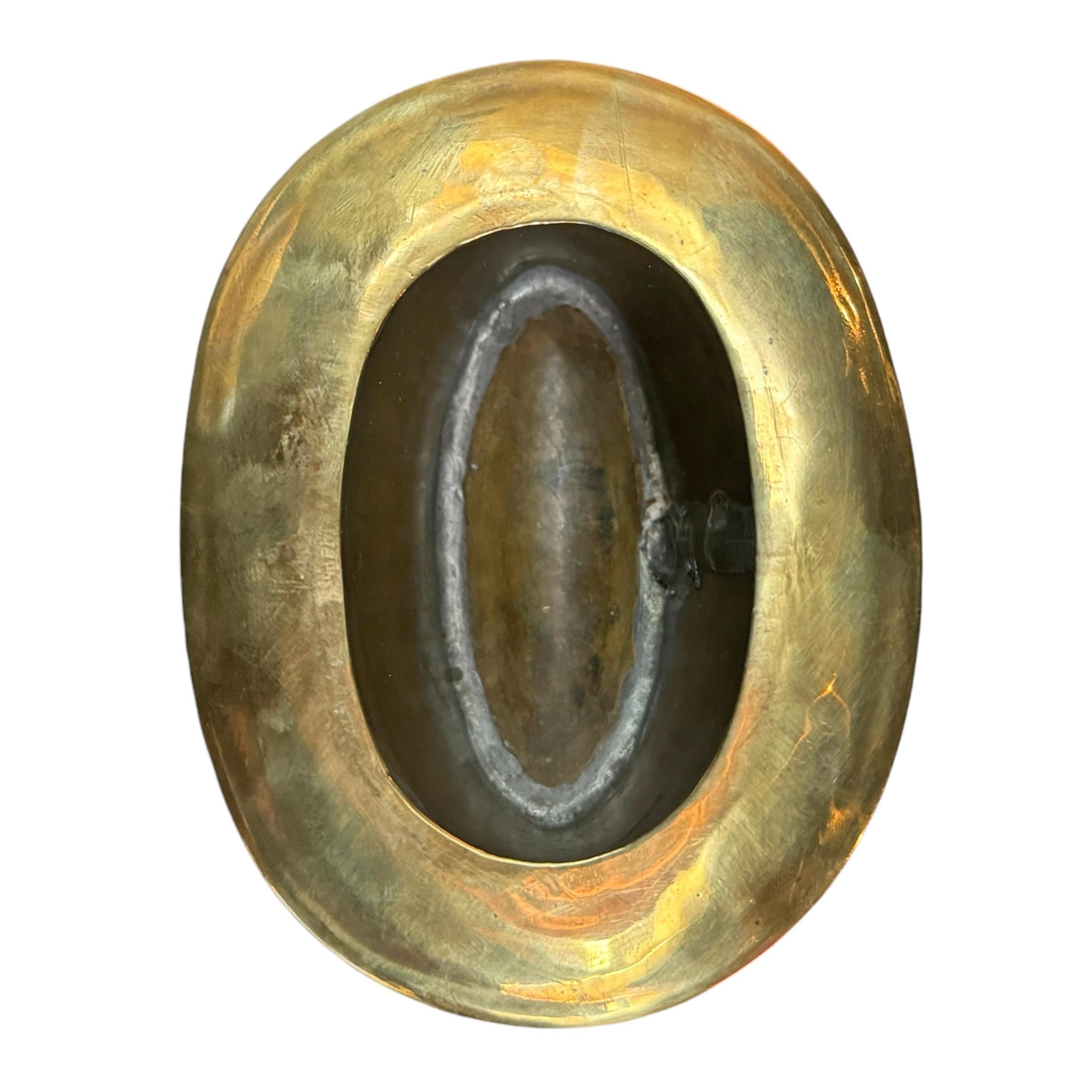 Early 20th Century Edwardian Brass Top Hat Cigar Holder 4