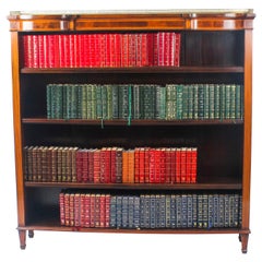 Early 20th Century Edwardian Inlaid Satinwood Open Library Bookcase
