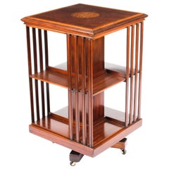 Early 20th Century Edwardian Revolving Bookcase by Edwards & Roberts