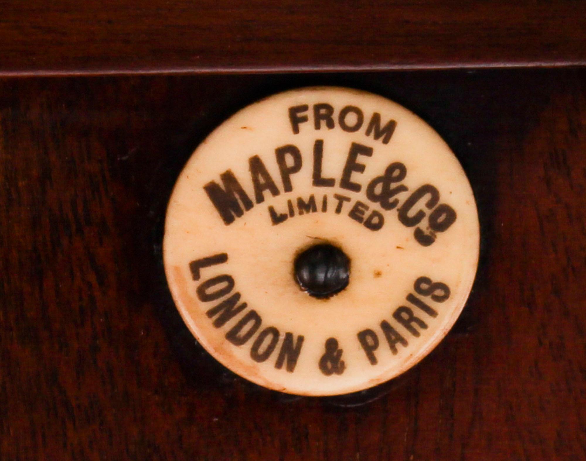 Early 20th Century Edwardian Revolving Bookcase Flame Mahogany Maple & Co 3