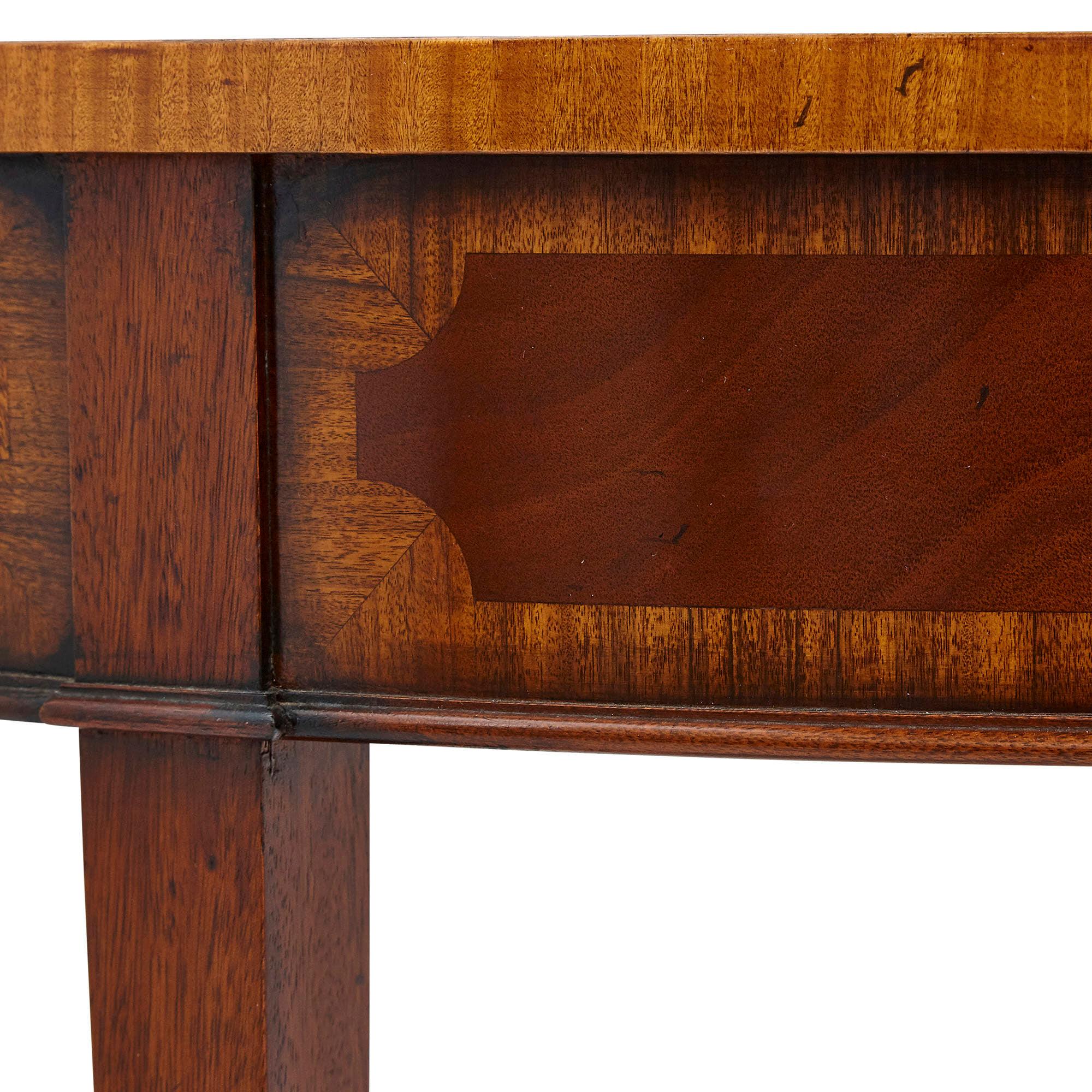 semi circular console table