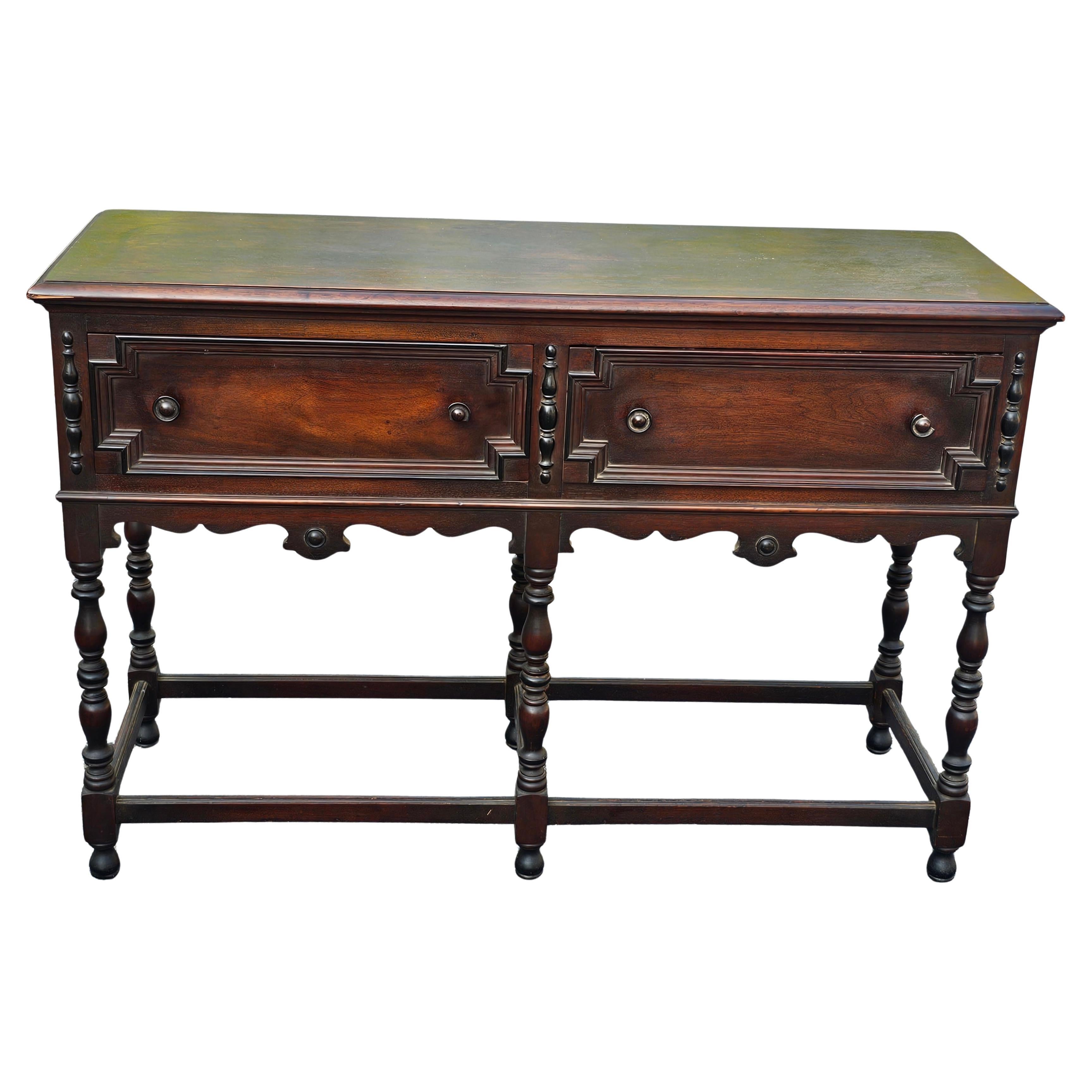 An Early 20th Century Edwardian Walnut Hunt Sideboard or Server. 
 Measures 48