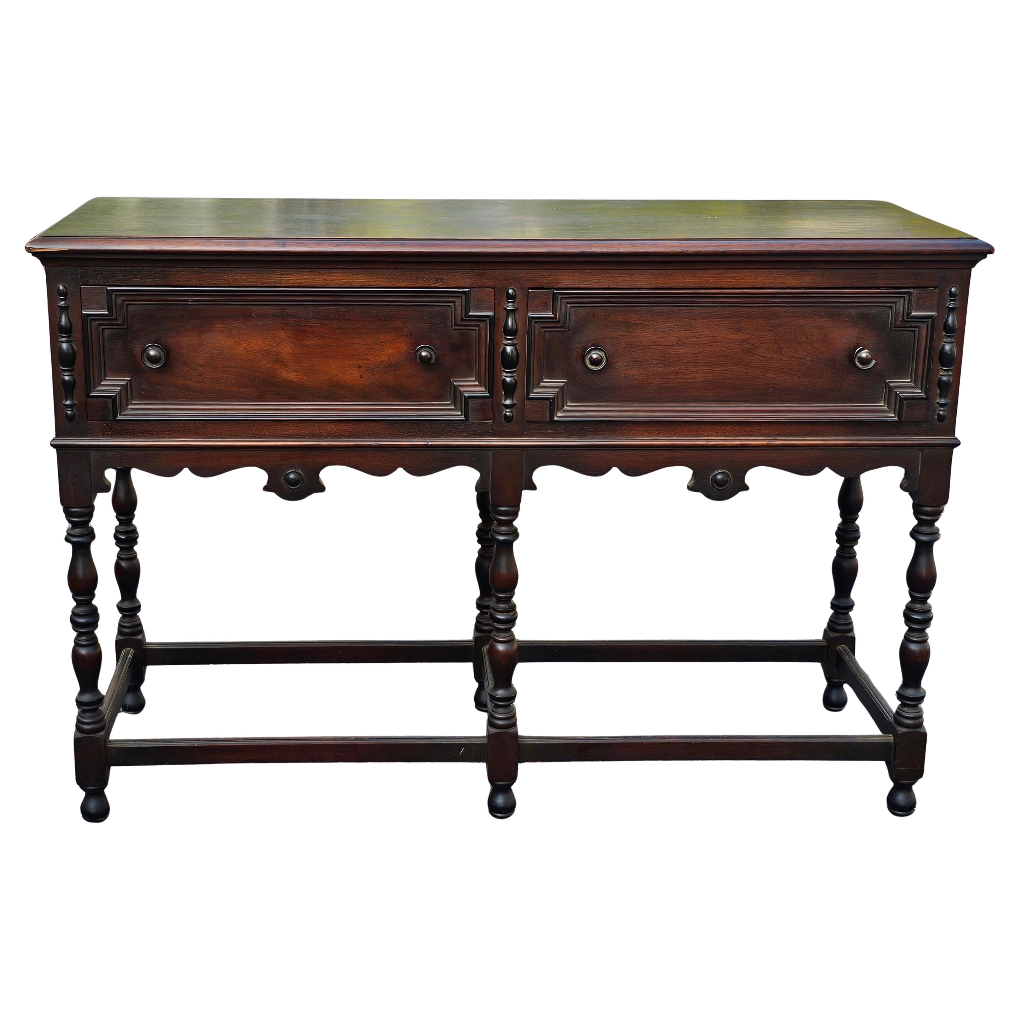 Early 20th Century Edwardian Walnut Hunt Sideboard or Server en vente