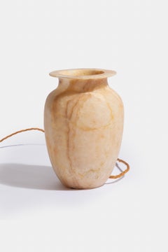 Early 20th Century Egyptian Alabaster Vase Lamp