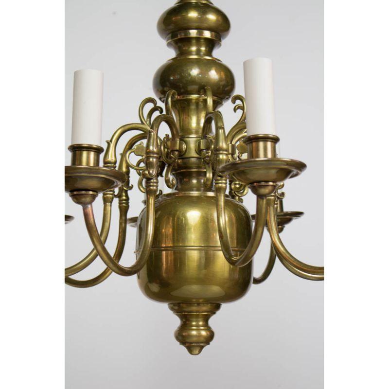 Early 20th Century Eight Arm Dutch Style Chandelier 1