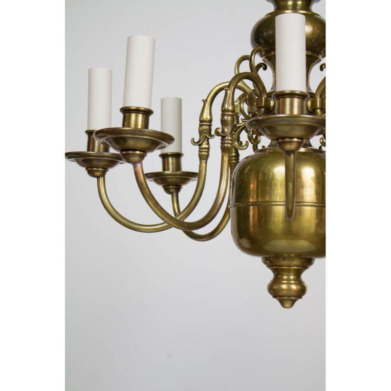 Early 20th Century Eight Arm Dutch Style Chandelier 2
