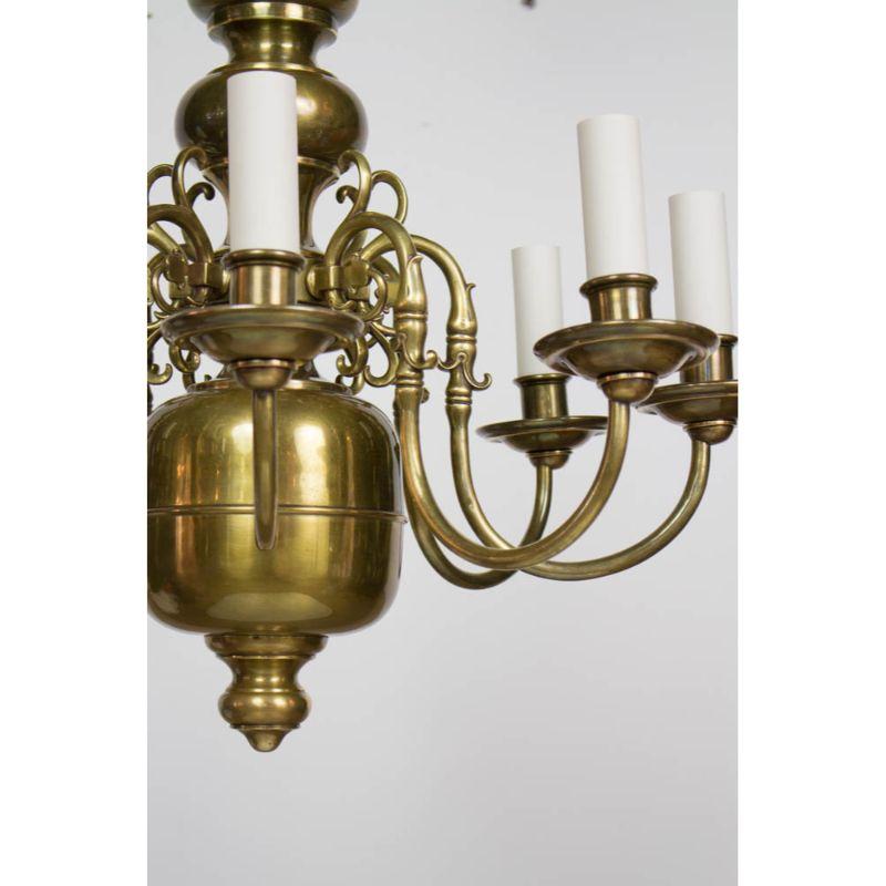 Early 20th Century Eight Arm Dutch Style Chandelier 3