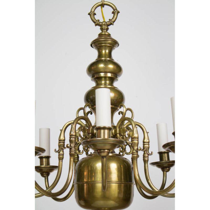 Early 20th Century Eight Arm Dutch Style Chandelier 4