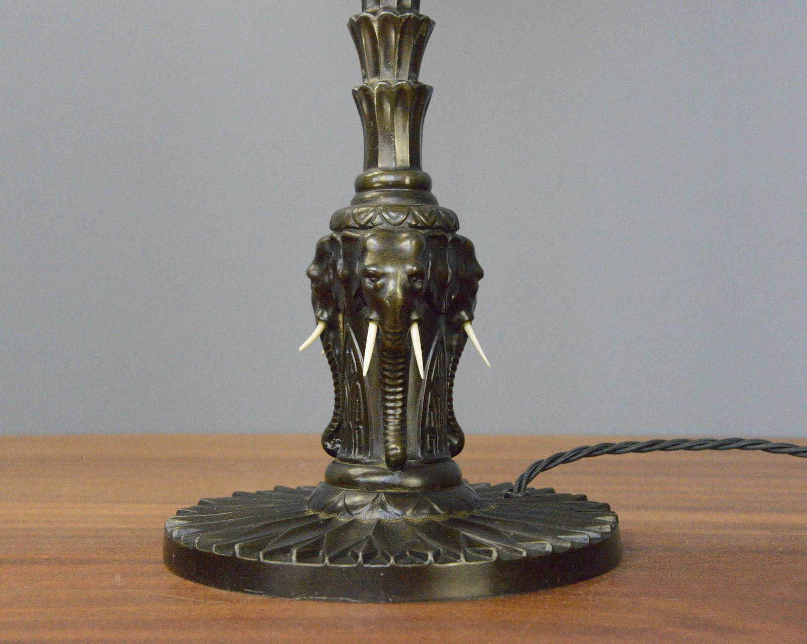 Early 20th Century Elephant Table Lamp 2