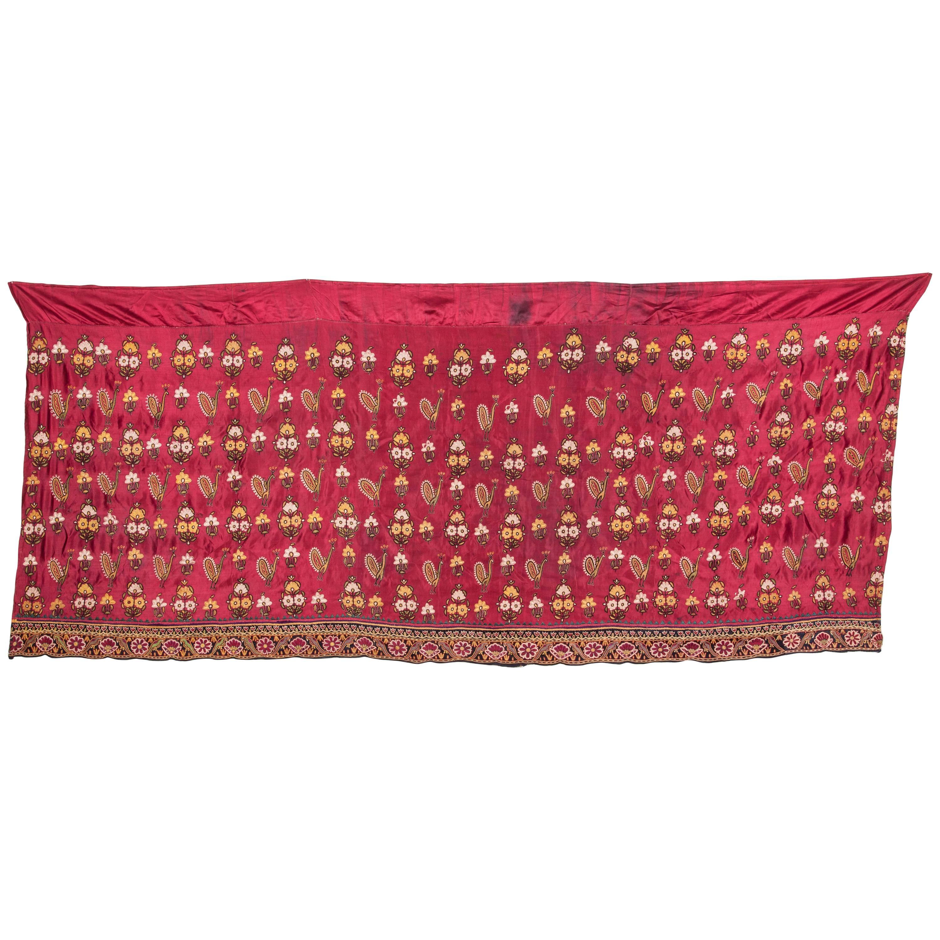 Early 20th Century Embroidered Skirt Panel from Kutch India