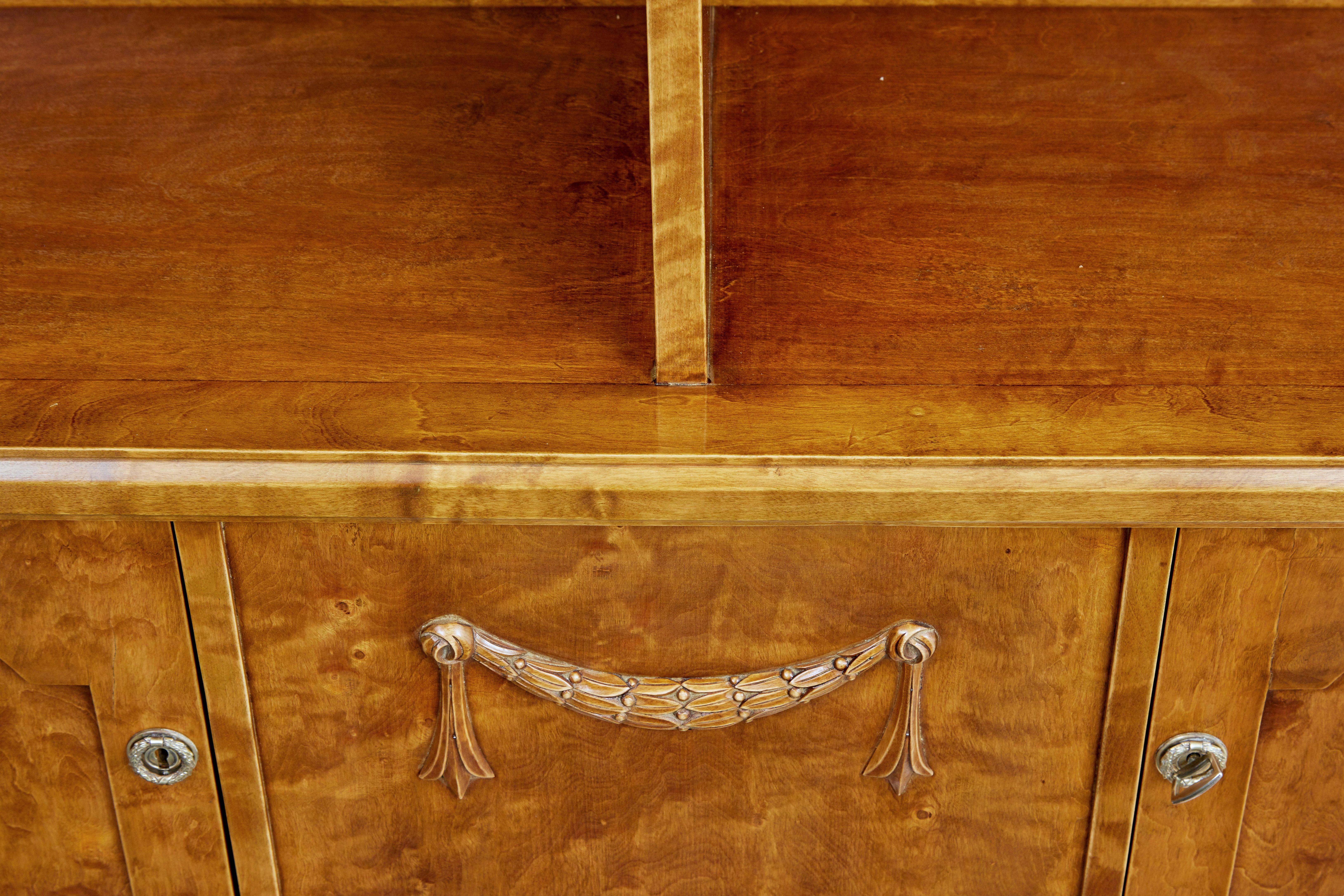 Bücherschrank aus Birke im Empire-Stil des frühen 20. 3