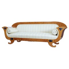 Early 20th Century Empire Revival Birch Sofa