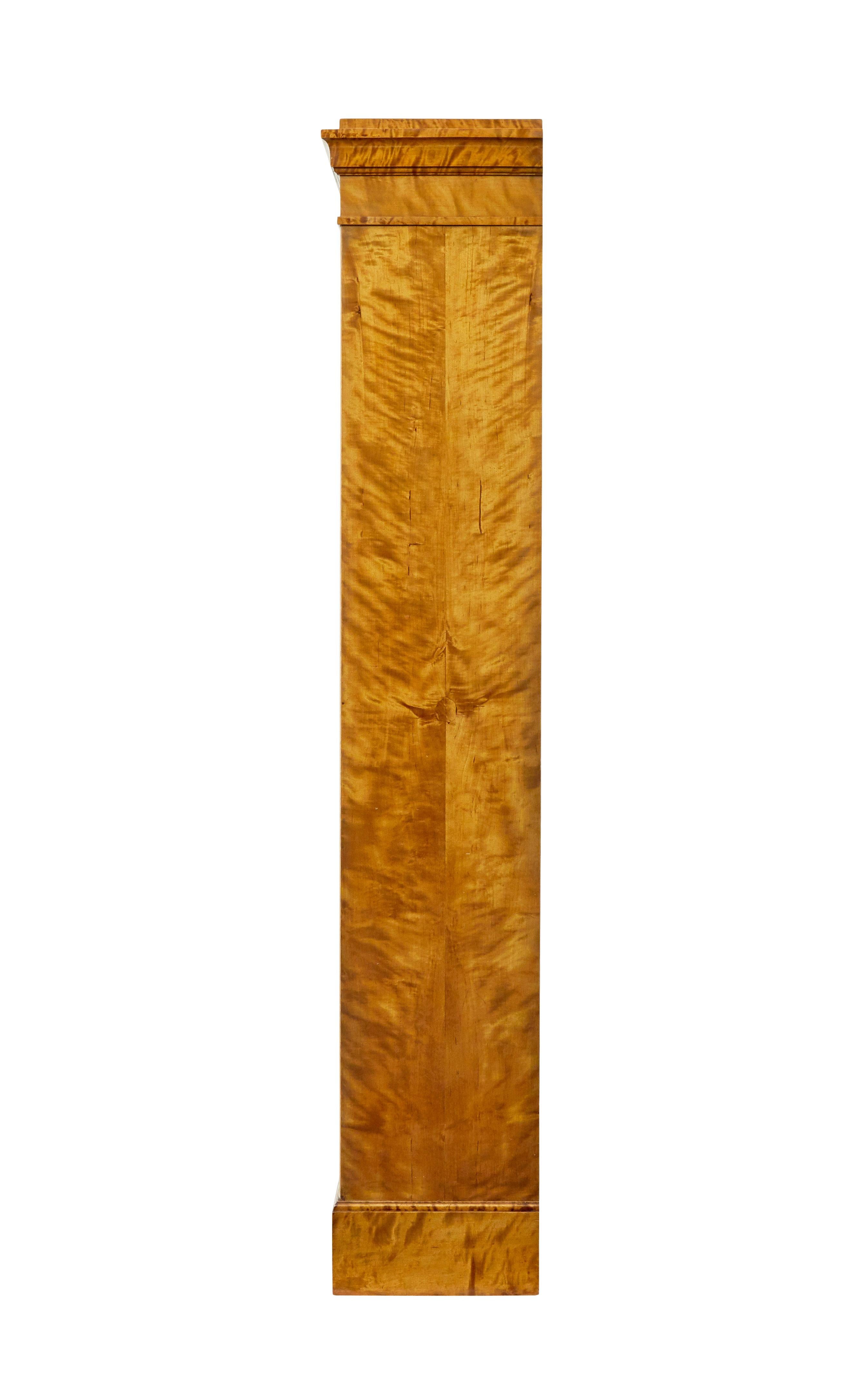 Empire Early 20th century empire revival Swedish birch bookcase For Sale