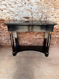 Early 20th century empire style ebonised console table