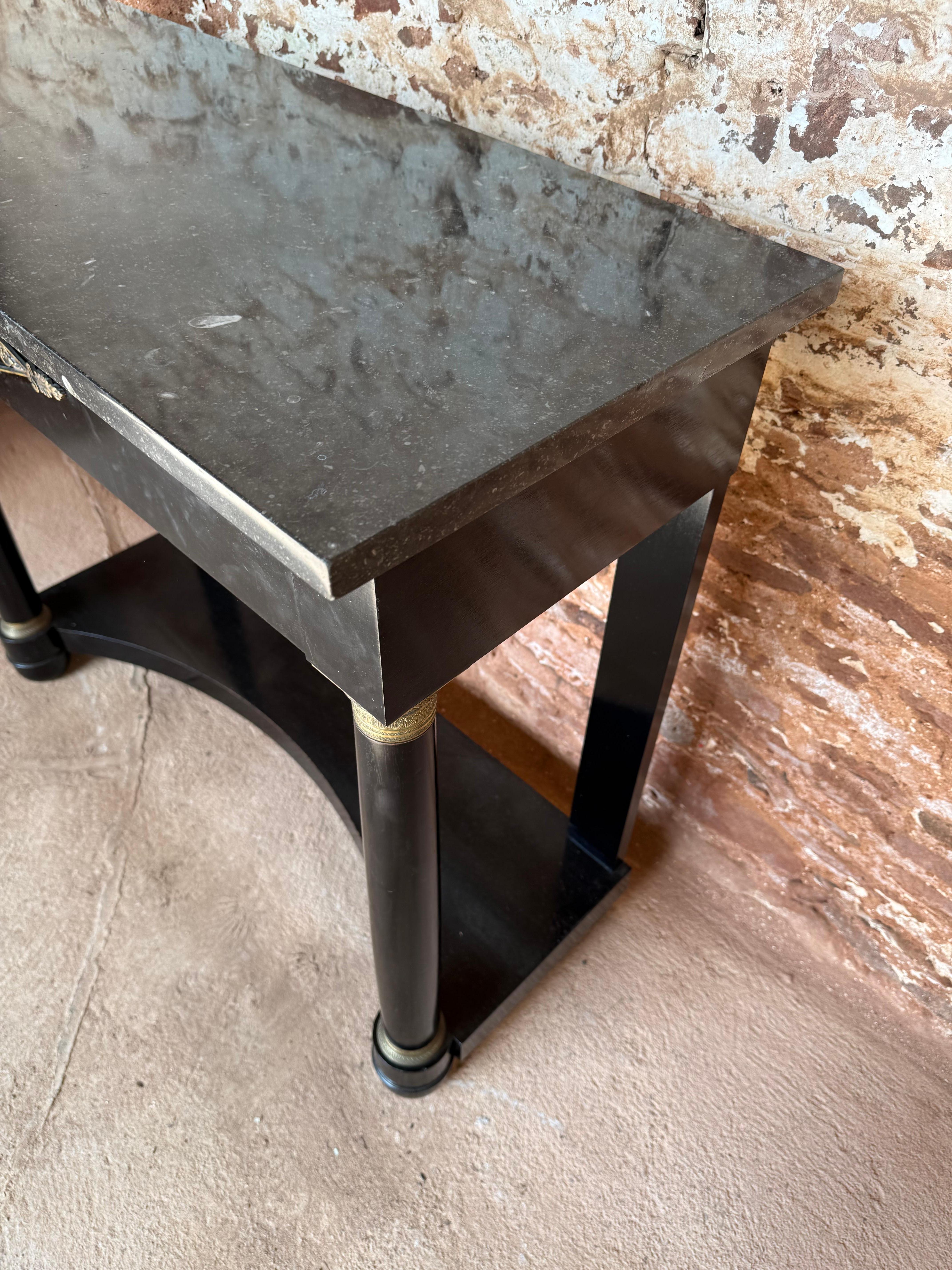 Early 20th Century Early 20th century empire style ebonised console table For Sale