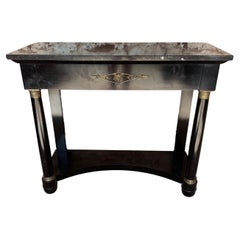 Early 20th century empire style ebonised console table
