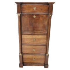 Early 20th Century Empire Style Walnut Secretaire 