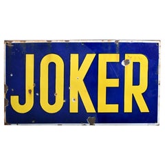 Early 20th Century Enamel Advertising Sign “Joker”