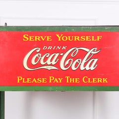 Glacière Coca-Cola en émail du début du 20e siècle