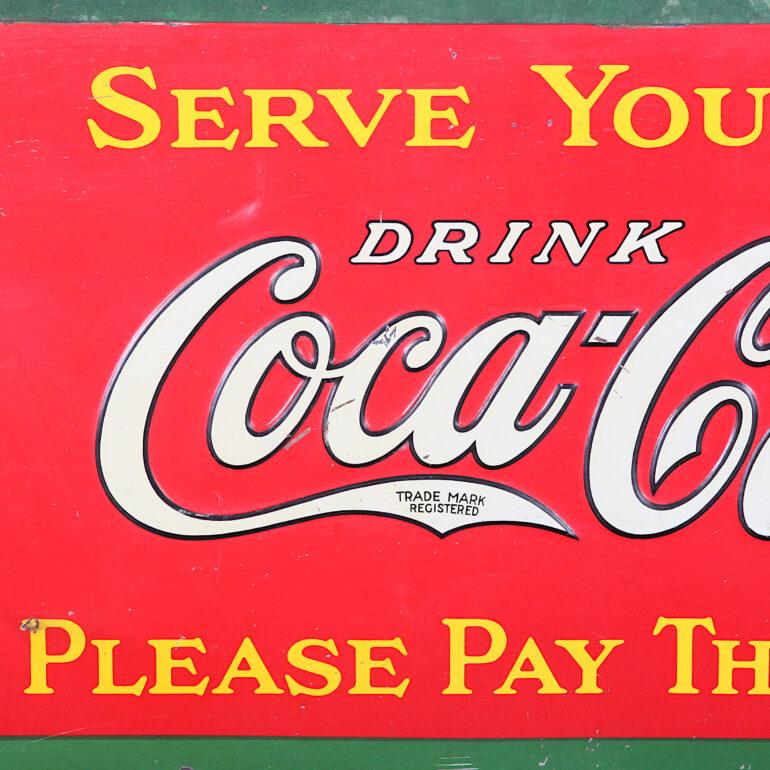 Industrial Early 20th Century Enamel Coca-Cola Cooler