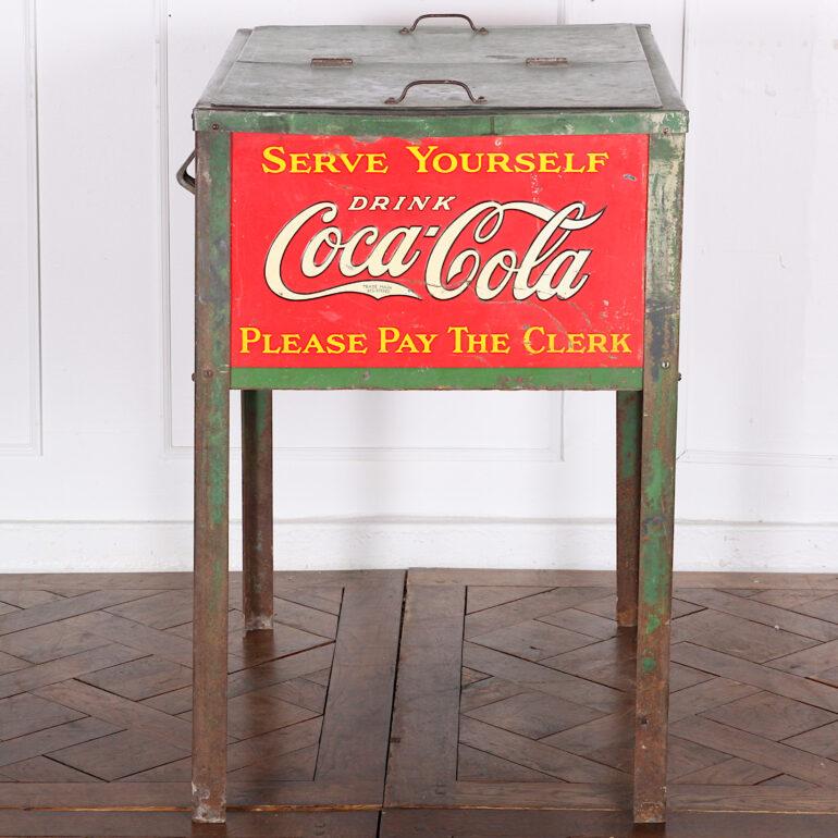 Early 20th Century Enamel Coca-Cola Cooler 1