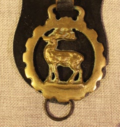 Early 20th Century English 4-Brass Leather Horse Strap