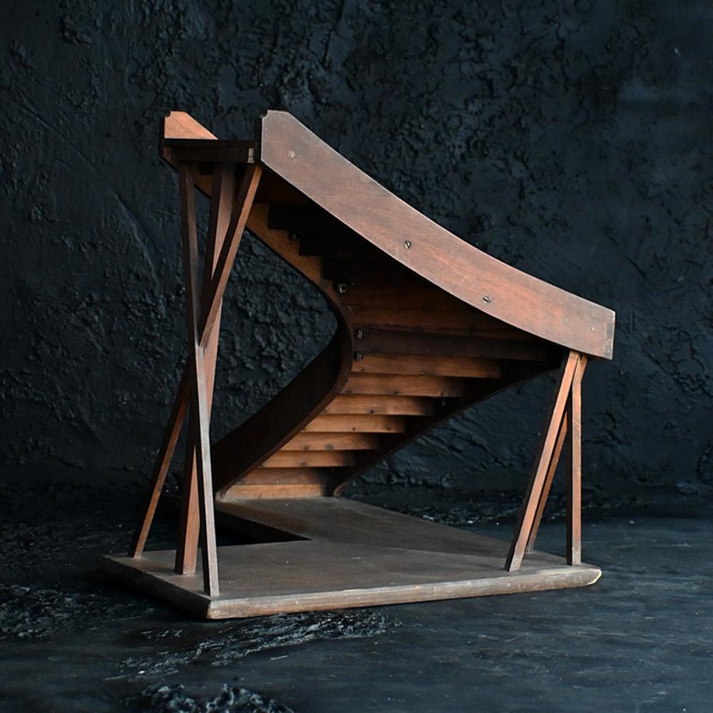 Victorian Early 20th century English Architectural Staircase Model