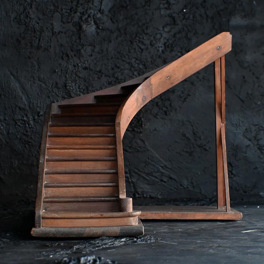 Hand-Crafted Early 20th century English Architectural Staircase Model