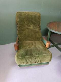 Early 20th Century English Art Deco Lounge Salon Set, 2 Chairs and a Table