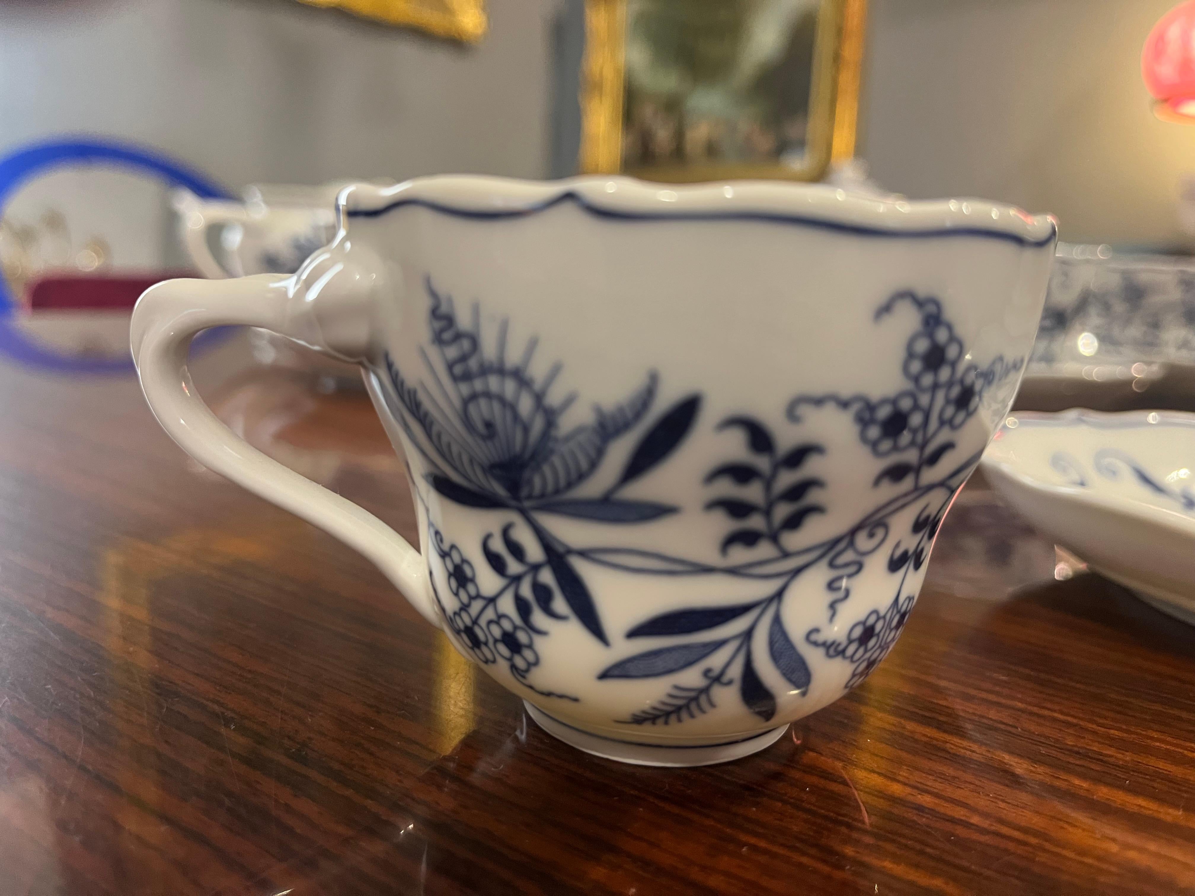 Porcelaine Service à thé Danube bleu anglais du début du 20e siècle en vente