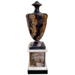 Early 20th Century English Blue John Fluorspar Urn