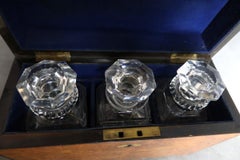 Early 20th century English Box Whisky Crystal Carafes, 1900s