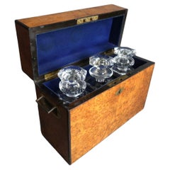 Early 20th century English Box Whisky Crystal Carafes, 1900s