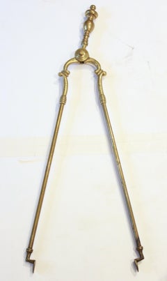 Early 20th Century English Brass 3-Piece Fire Tool Set