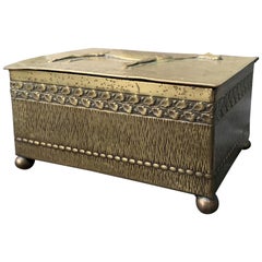Early 20th Century English Brass and Wood Equestrian Box