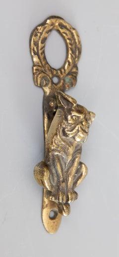 Early 20th Century English Brass Bulldog Door Knocker